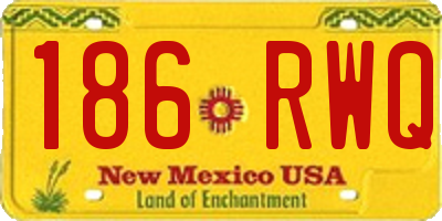 NM license plate 186RWQ