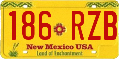 NM license plate 186RZB