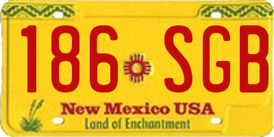 NM license plate 186SGB