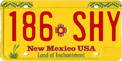 NM license plate 186SHY