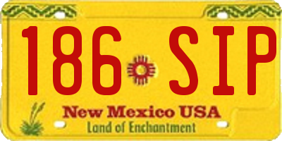 NM license plate 186SIP