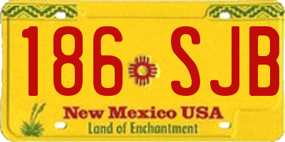 NM license plate 186SJB