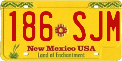 NM license plate 186SJM