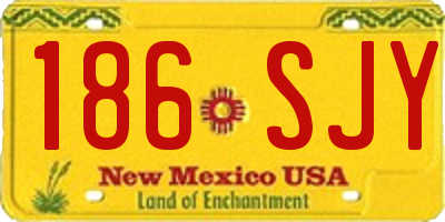 NM license plate 186SJY