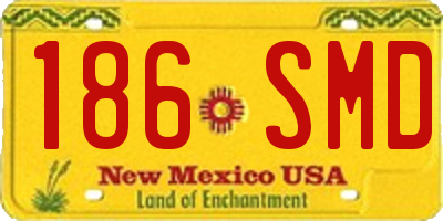 NM license plate 186SMD