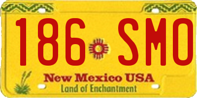 NM license plate 186SMO