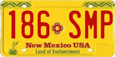 NM license plate 186SMP