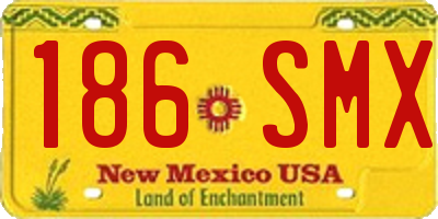 NM license plate 186SMX