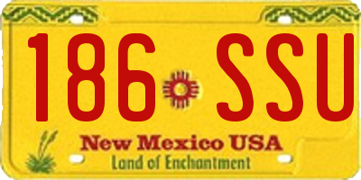 NM license plate 186SSU