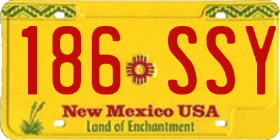 NM license plate 186SSY