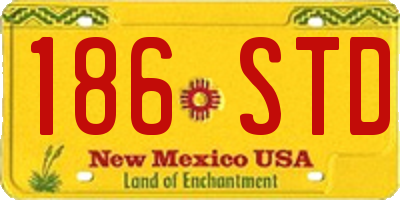 NM license plate 186STD
