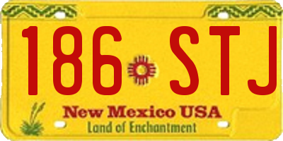 NM license plate 186STJ