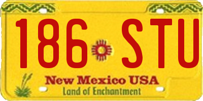 NM license plate 186STU