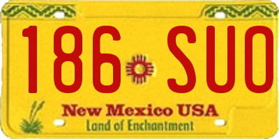 NM license plate 186SUO