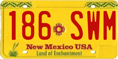 NM license plate 186SWM