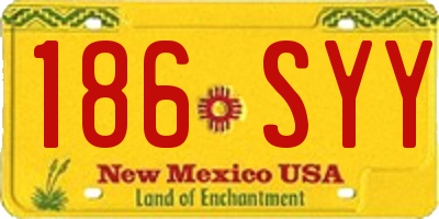 NM license plate 186SYY