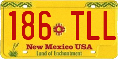 NM license plate 186TLL
