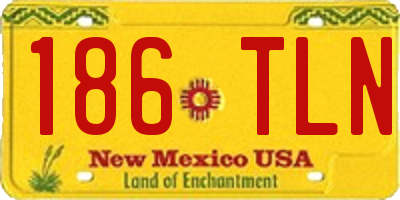 NM license plate 186TLN