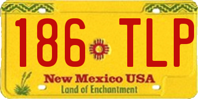 NM license plate 186TLP