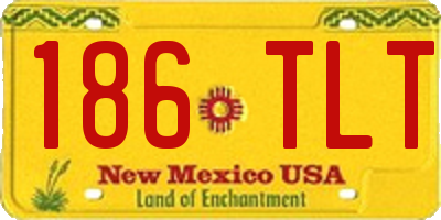NM license plate 186TLT