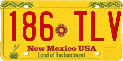 NM license plate 186TLV