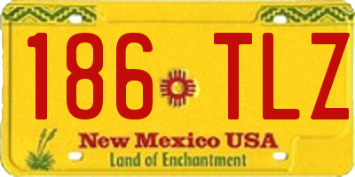 NM license plate 186TLZ