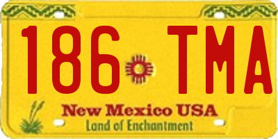 NM license plate 186TMA