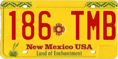 NM license plate 186TMB