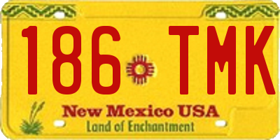 NM license plate 186TMK