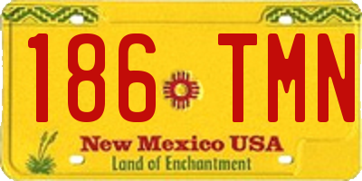 NM license plate 186TMN