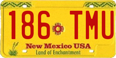 NM license plate 186TMU