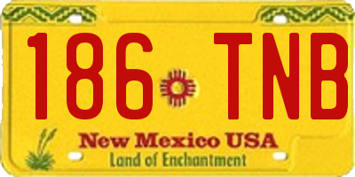 NM license plate 186TNB