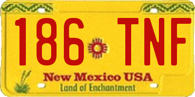 NM license plate 186TNF
