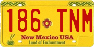 NM license plate 186TNM