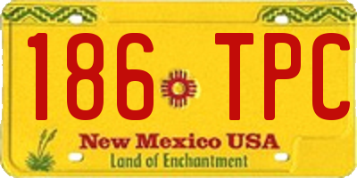 NM license plate 186TPC