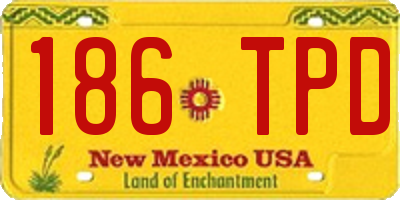 NM license plate 186TPD