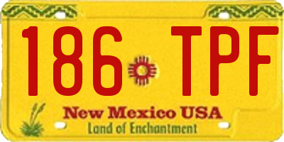 NM license plate 186TPF