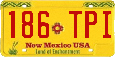 NM license plate 186TPI