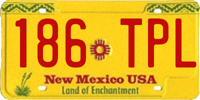 NM license plate 186TPL