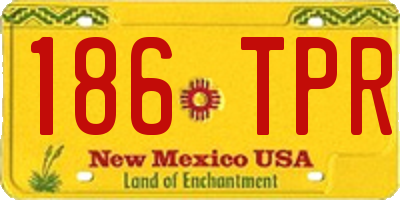 NM license plate 186TPR