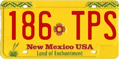 NM license plate 186TPS