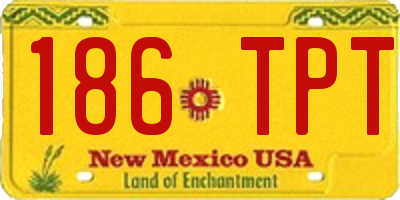 NM license plate 186TPT