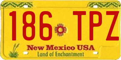 NM license plate 186TPZ