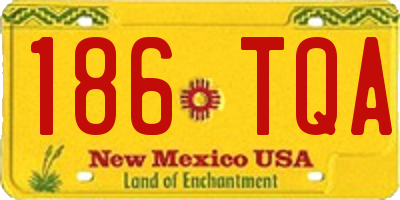 NM license plate 186TQA