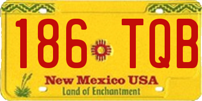 NM license plate 186TQB