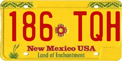 NM license plate 186TQH