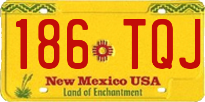 NM license plate 186TQJ