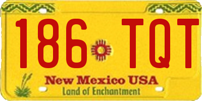 NM license plate 186TQT