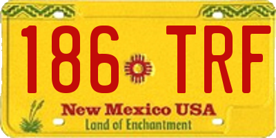 NM license plate 186TRF