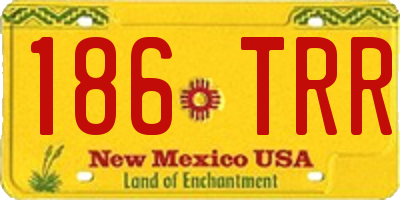NM license plate 186TRR